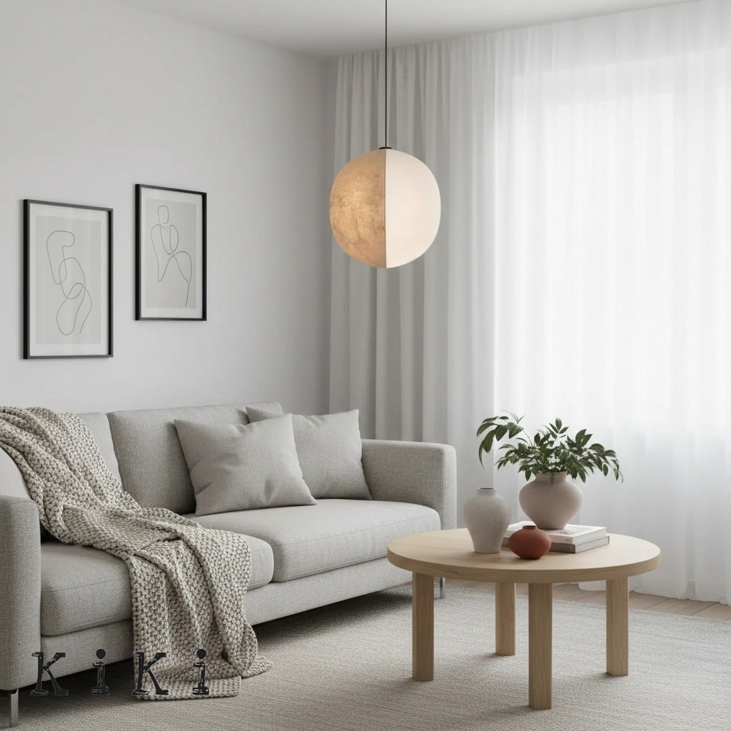 Diora Modern Silk Finish Pendant Lamp - Wabi Sabi Style Lighting for Interiors K1760