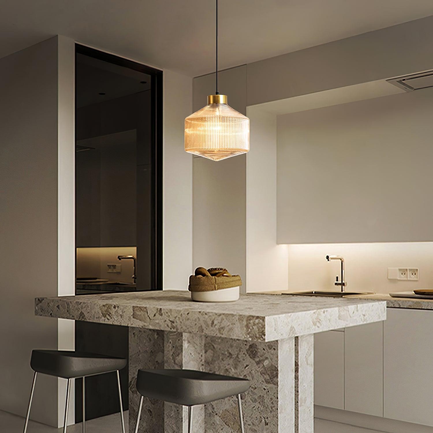 Striped Spinning Top Pendant Light K678