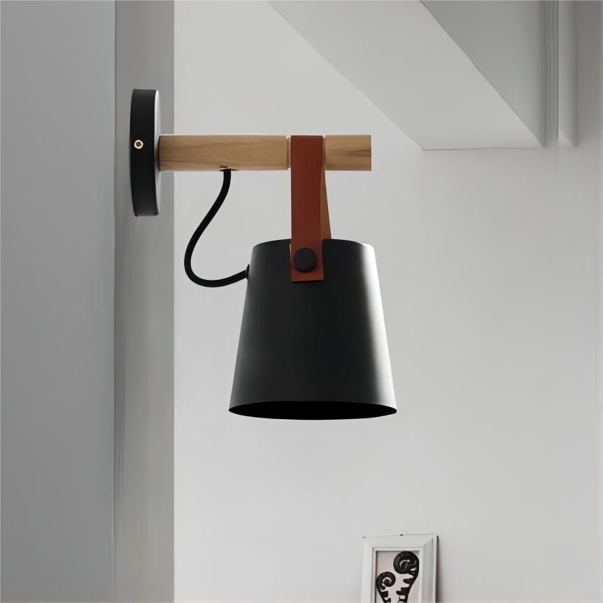 LED Wooden Nordic Strap Wall Light