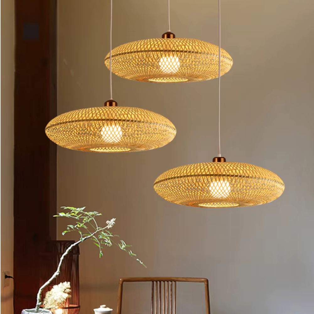 Treasure of the Dawn Bamboo Rattan Pendant Light D899