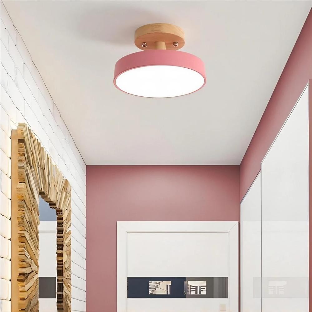 Scandinavian Design Round Wooden Ceiling Light K57