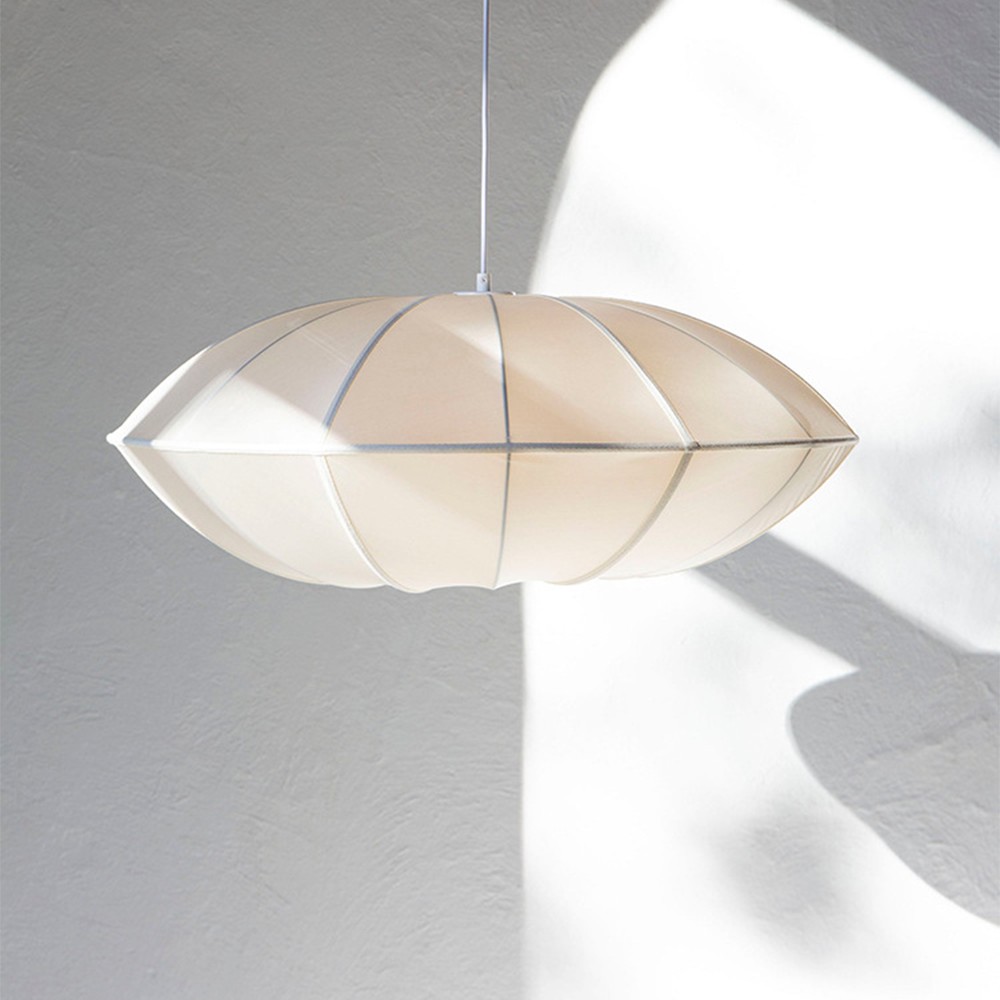 Scandinavian Textile Bubble Pendant Light – Warm Ambient Illumination K127