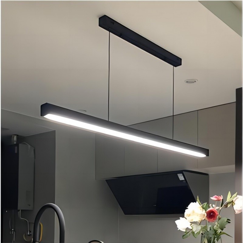 Industrial Metal LED Horizontal Linear Chandelier K128