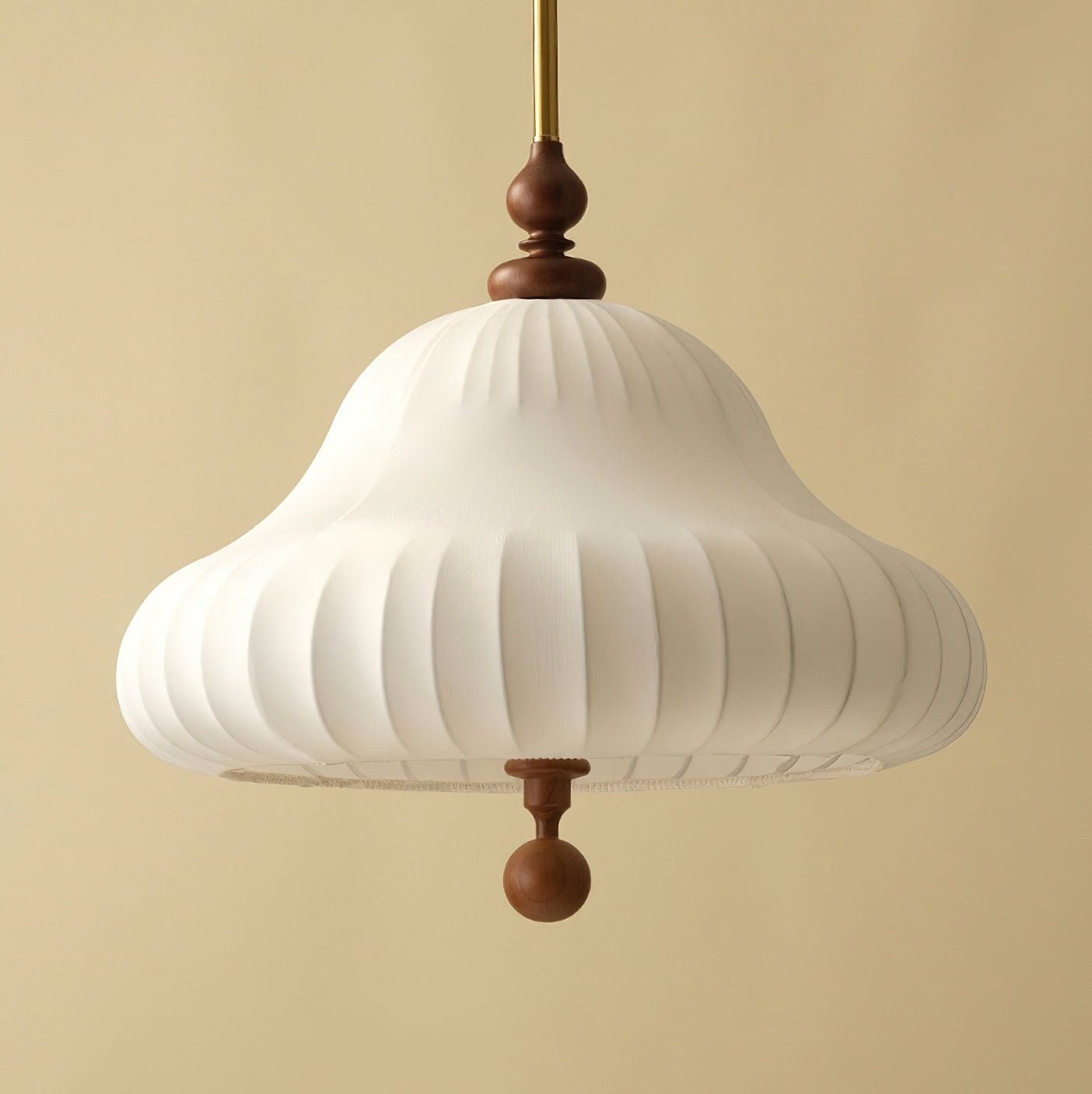 Modern Creative Retro Wabi-Sabi Style Fabric Wood Pendant Light K429