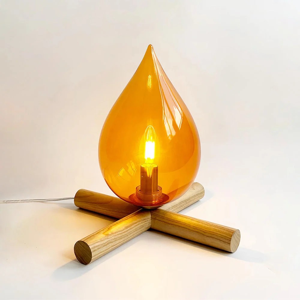 Funny Fire Shape Small Flame Table Lamp K381