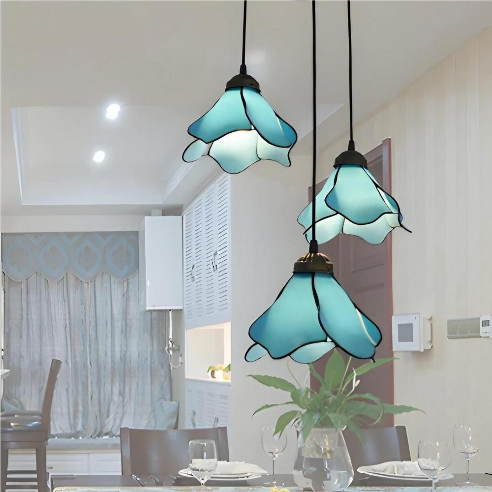 Vintage Versatile Flower Glass Pendant Light K31