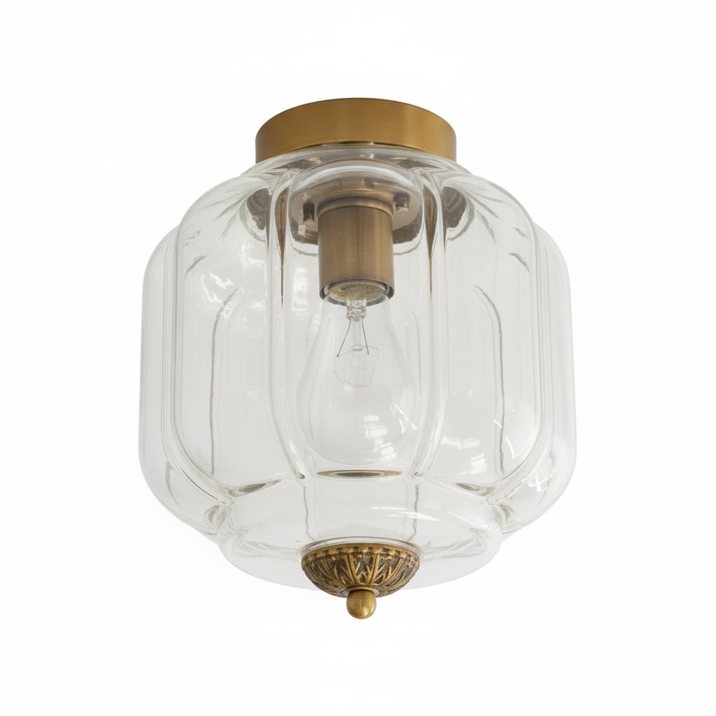 Eloise Vintage Lantern Style Ceiling Light – Elegant Glass Shade Fixture for Hallway K1137
