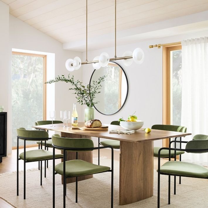 Elorina 6-Light Linear Chandelier - Modern Metal Light Fixture - Dining Room Lighting K1294