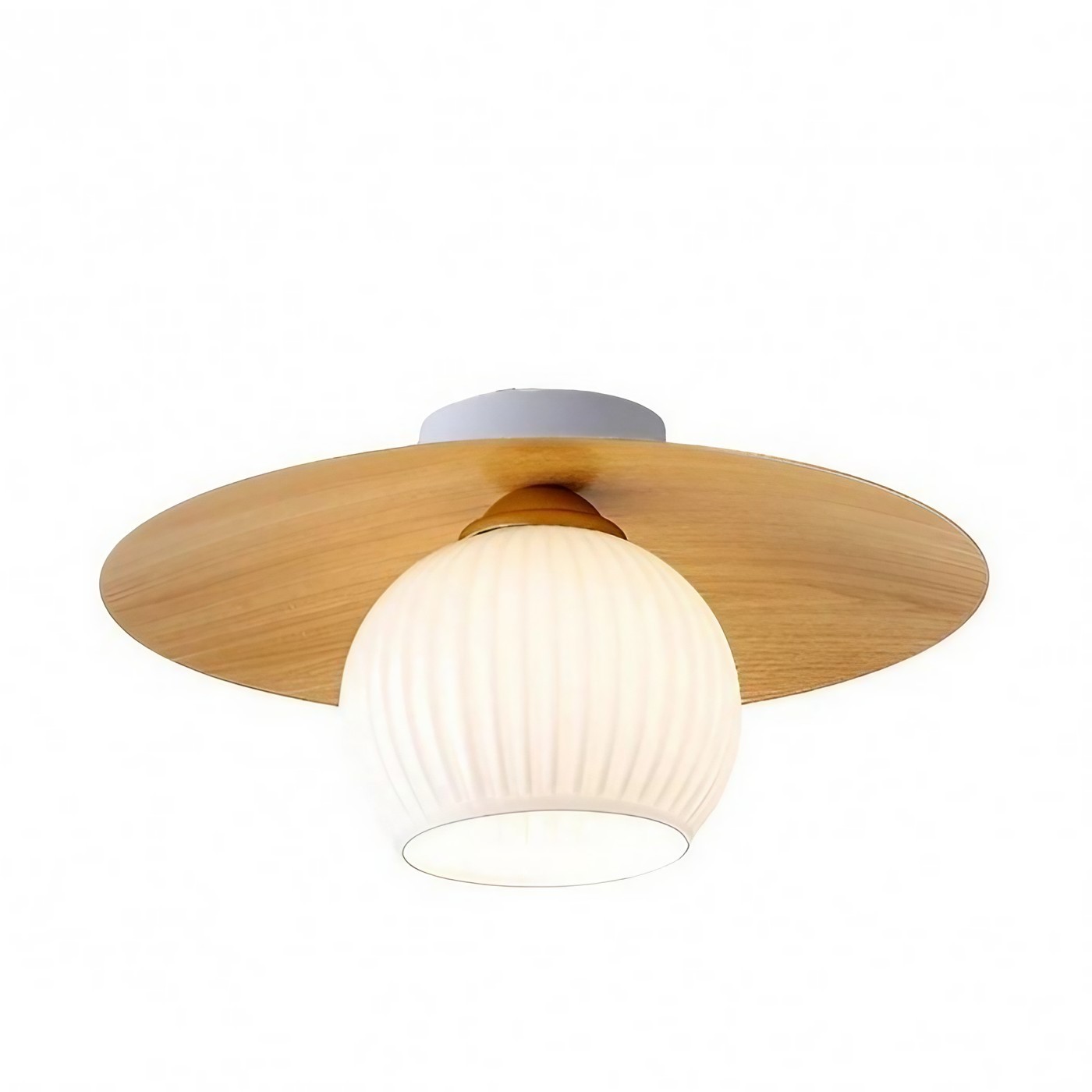 Nordic Ribbed Glass Dome Ceiling Light K170