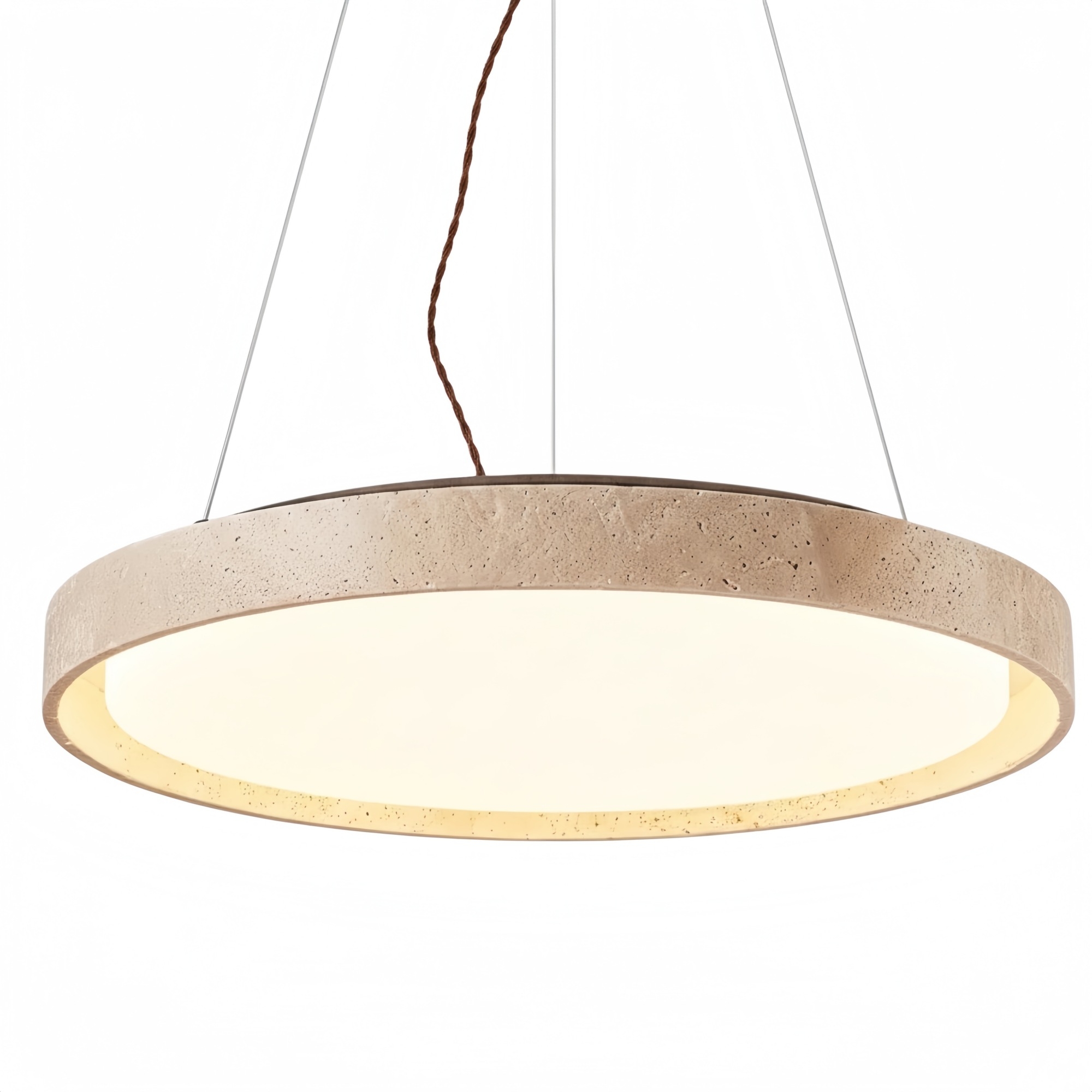 Miravelle Minimalist Pendant Lamp with Natural Stone Shade for Dining Room K2283