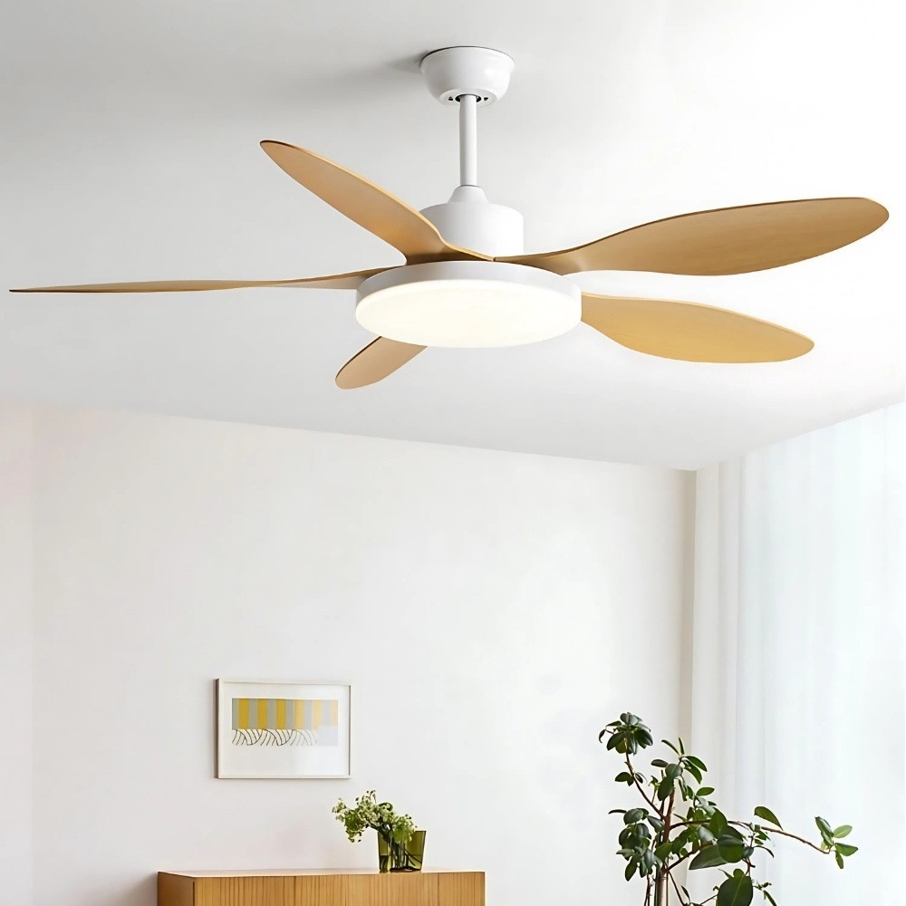 Scandinavian Led 5 Blade Ceiling Fan Light K1116