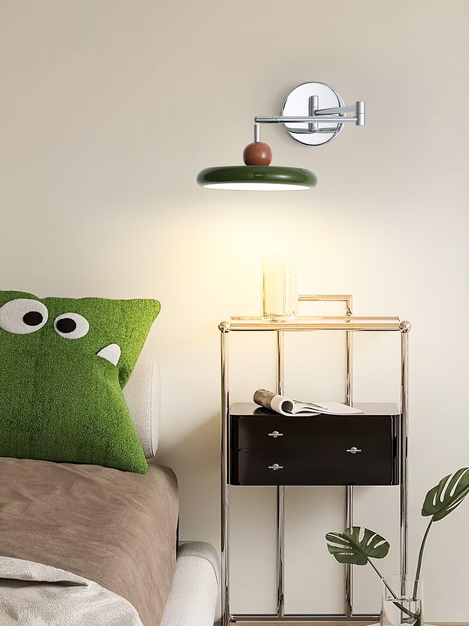 Minimalist French Creative Cream Style Rotatable Swing Arm Wall Lamp K463