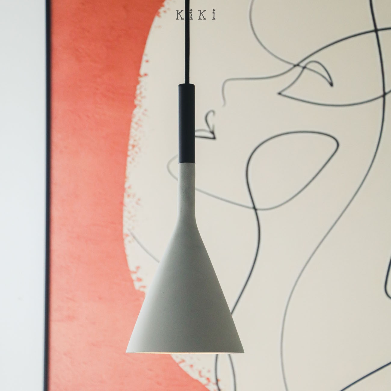 Minimalist Aplomb Pendant Light - Cement Cone Pendant Light for Kitchen Island