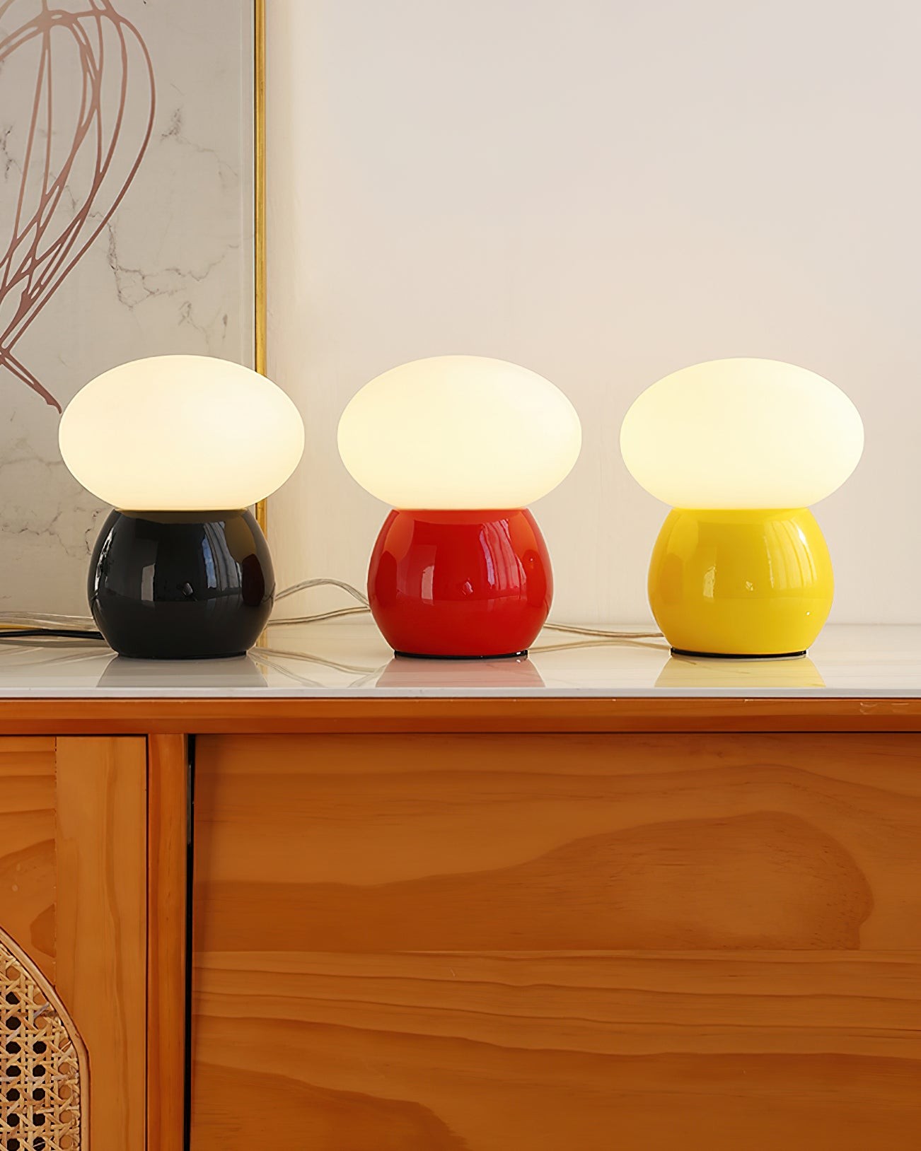 Modern Cream Style Mushroom Table Lamp K684