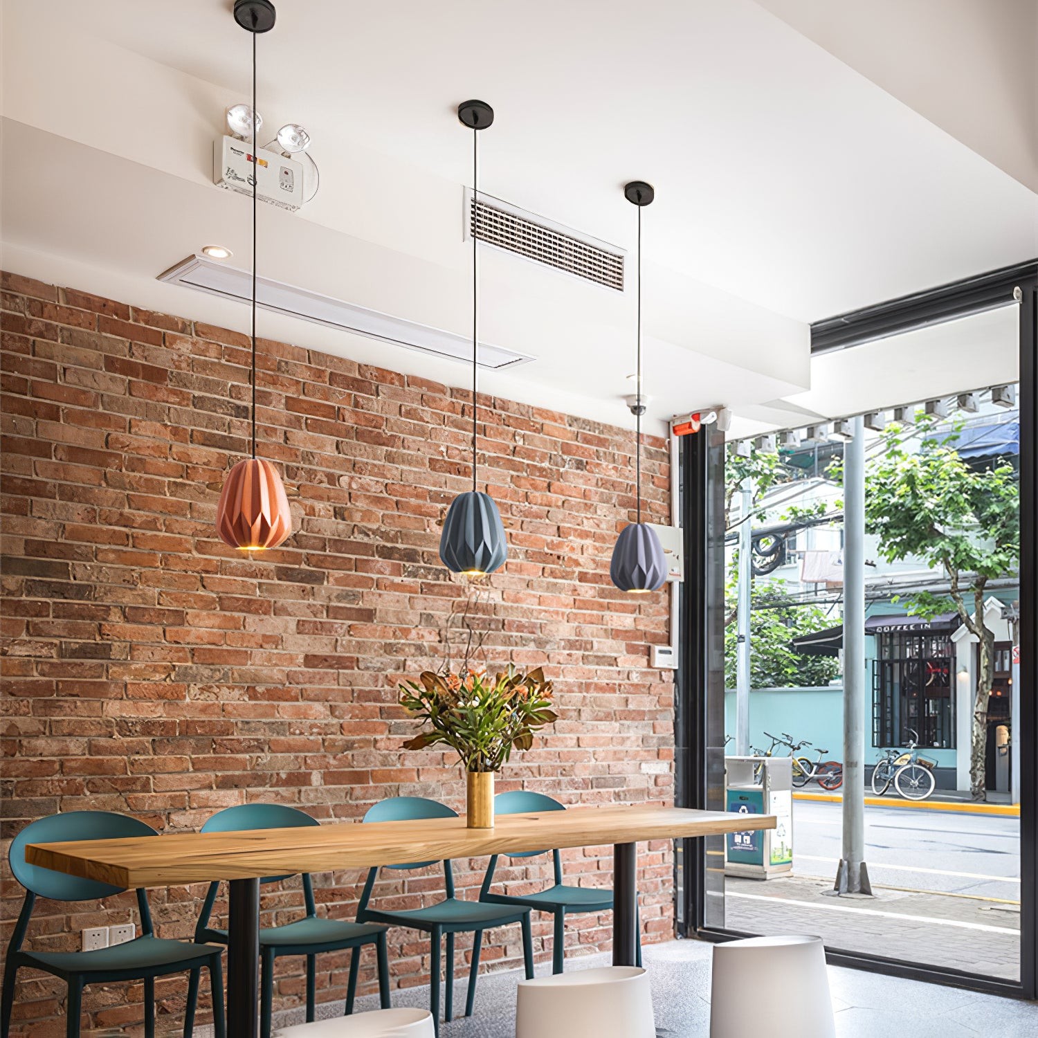 Papaya Resin Pendant Lamp K1064