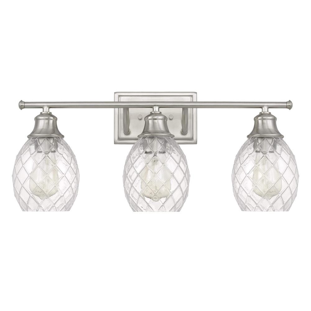 Modern Farmhouse Brushed Nickel Glass Wall Light K107