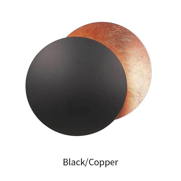 Elegant Round Lederam Wall Lamp - Modern Metallic Wall Light for Living Room