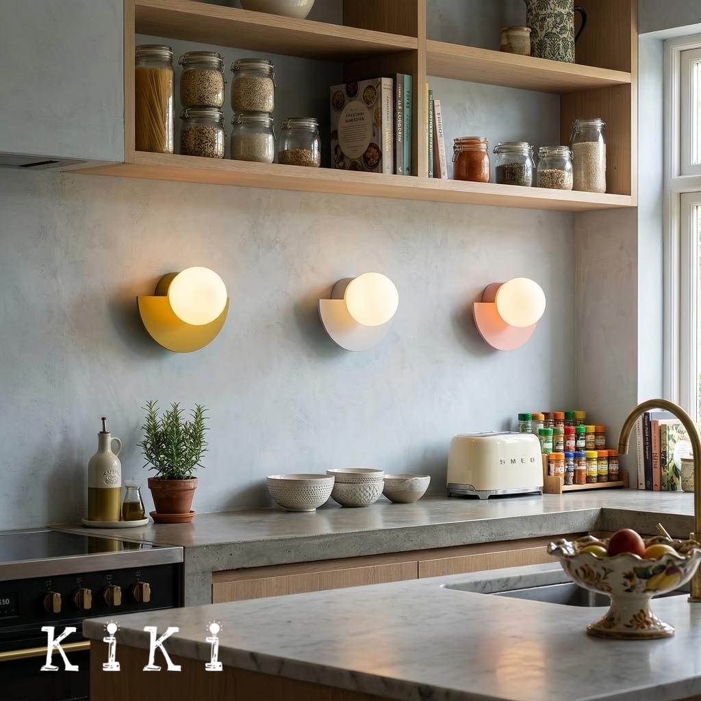 Nordic Candy Glass Orb Wall Lamp - Modern Colorful Sconce for Bedroom and Living Room K167