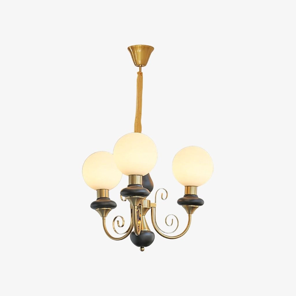 Radiara Sculptural Luxurious Glass Chandelier - Elegant Metal Lighting for Living Room K2110