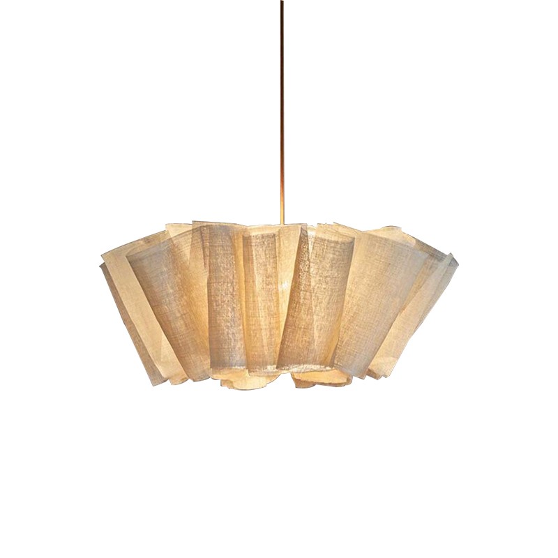 Handcrafted Fabric Shade Pendant Light – Minimalist Design for Home Interiors K1244