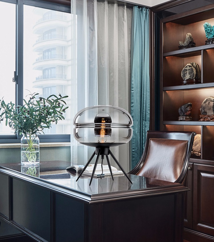 Lacquered Glass Table Lamp
