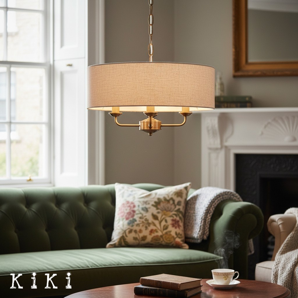 Tela Fabric Shade Pendant Style - Timeless Pendant Light for Dining Table K2216