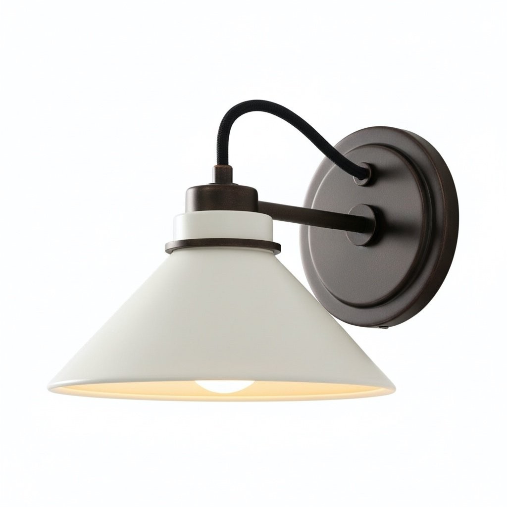 Aurenza Farmhouse Wall Sconce – Metal Or Glass Lighting for Entrance or Bedroom K1140