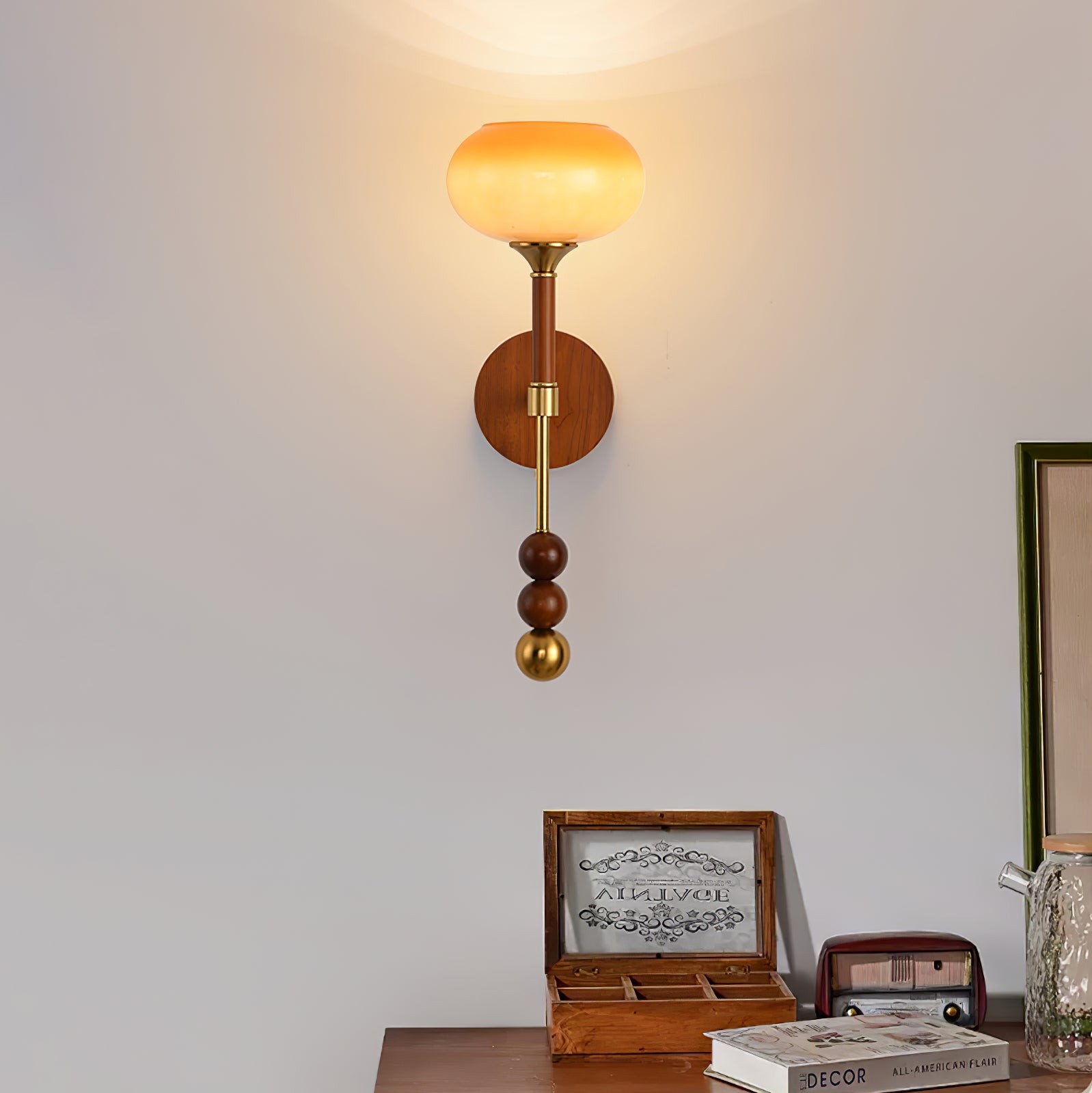 Retro Solid Wood Series Wall Lamp K638