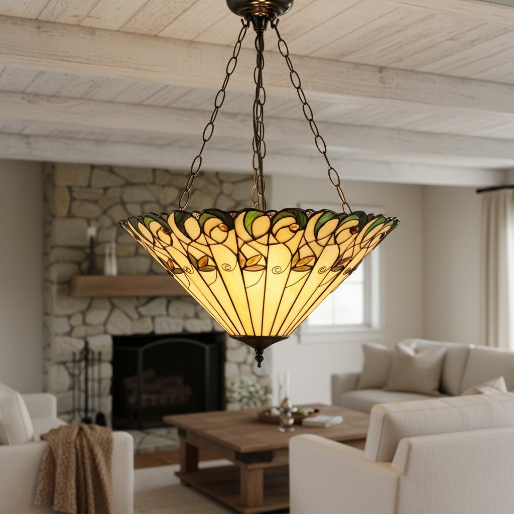 TF Jamelia Light - Decorative Art Glass - Flush Mount Timeless Style for Hallway K2015