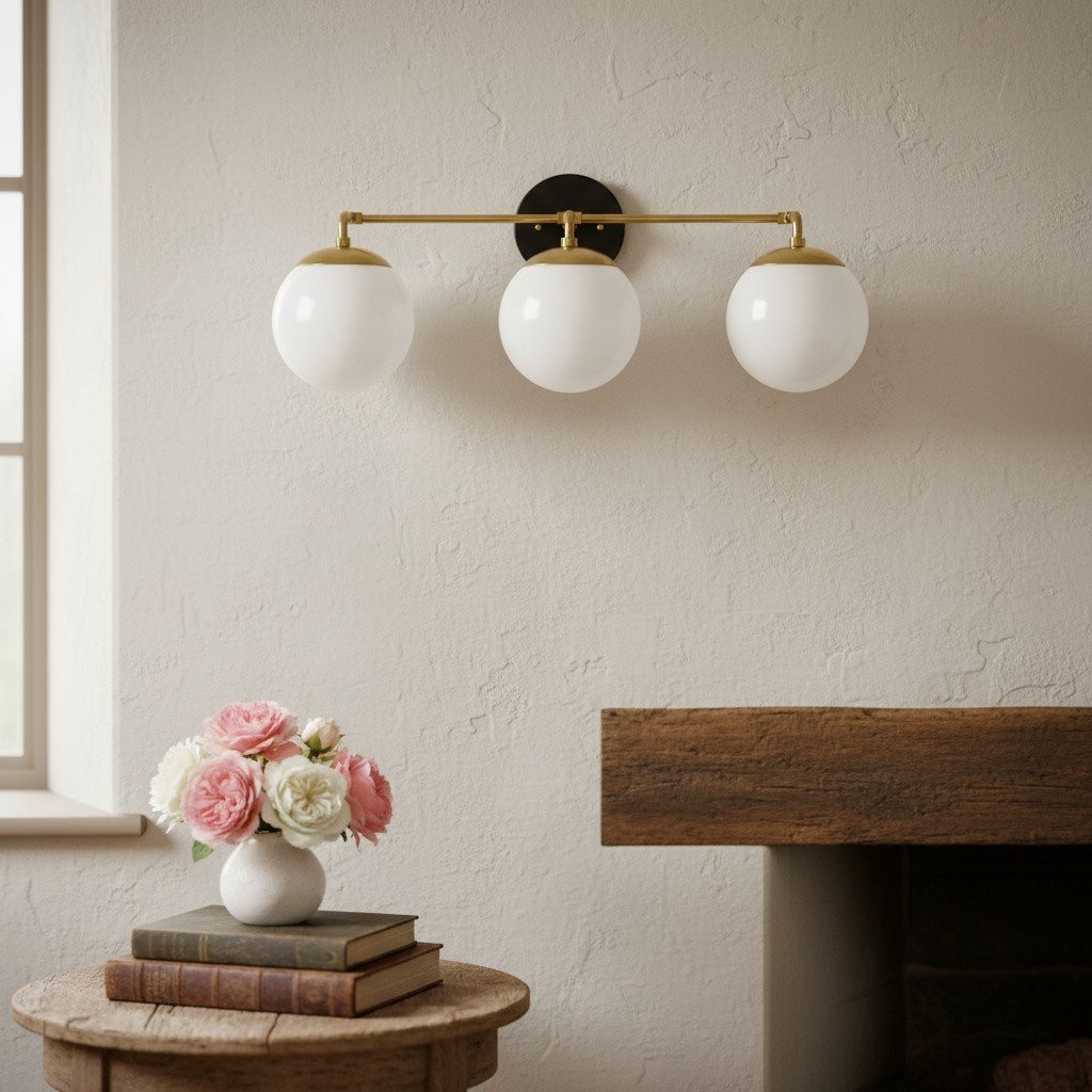 Glorica Glass Wall Sconce - Modern Vintage Vanity Light Fixture K1550