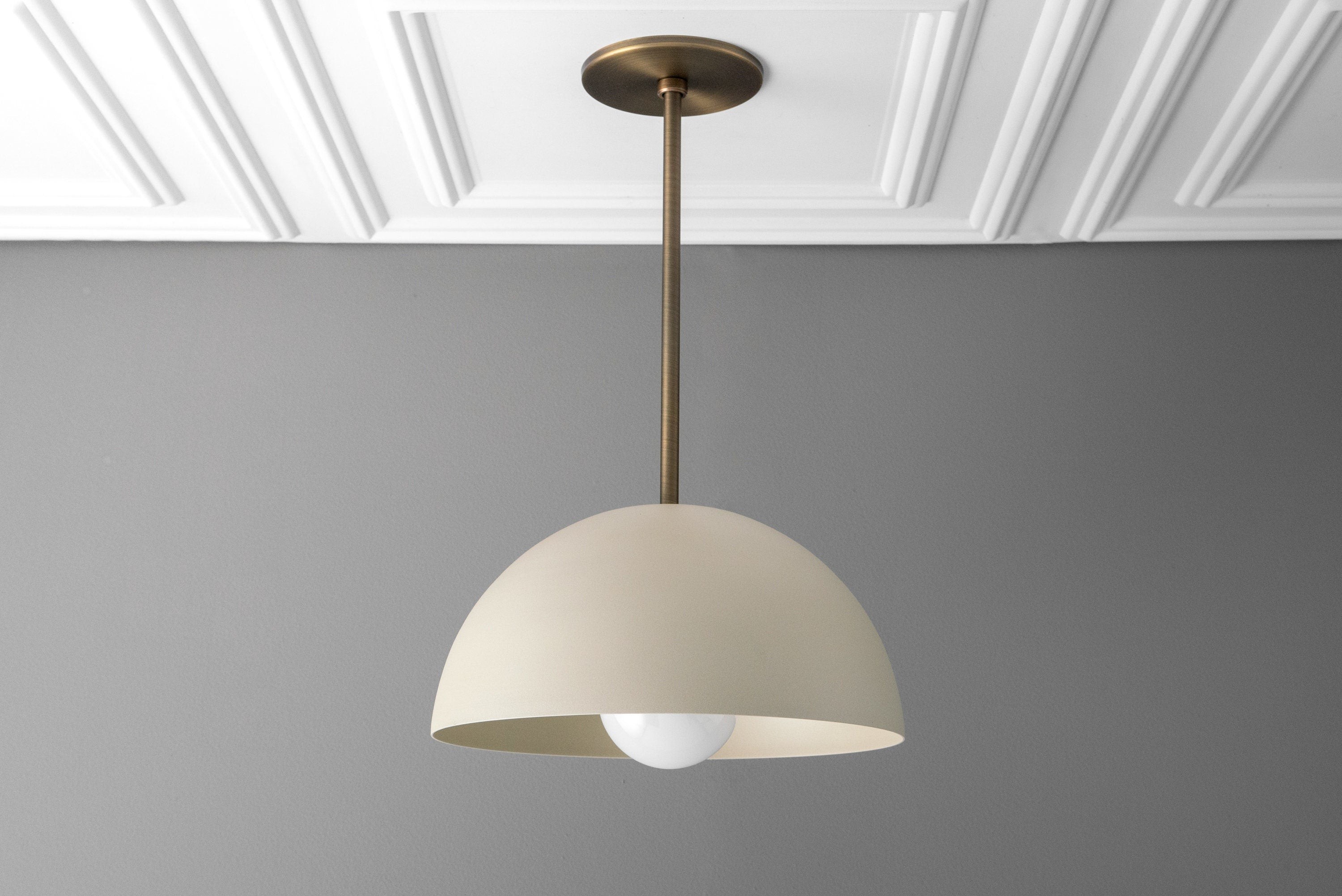 Metio Dome Neutral Dome Pendant - Modern Metal Accent Lighting K1526