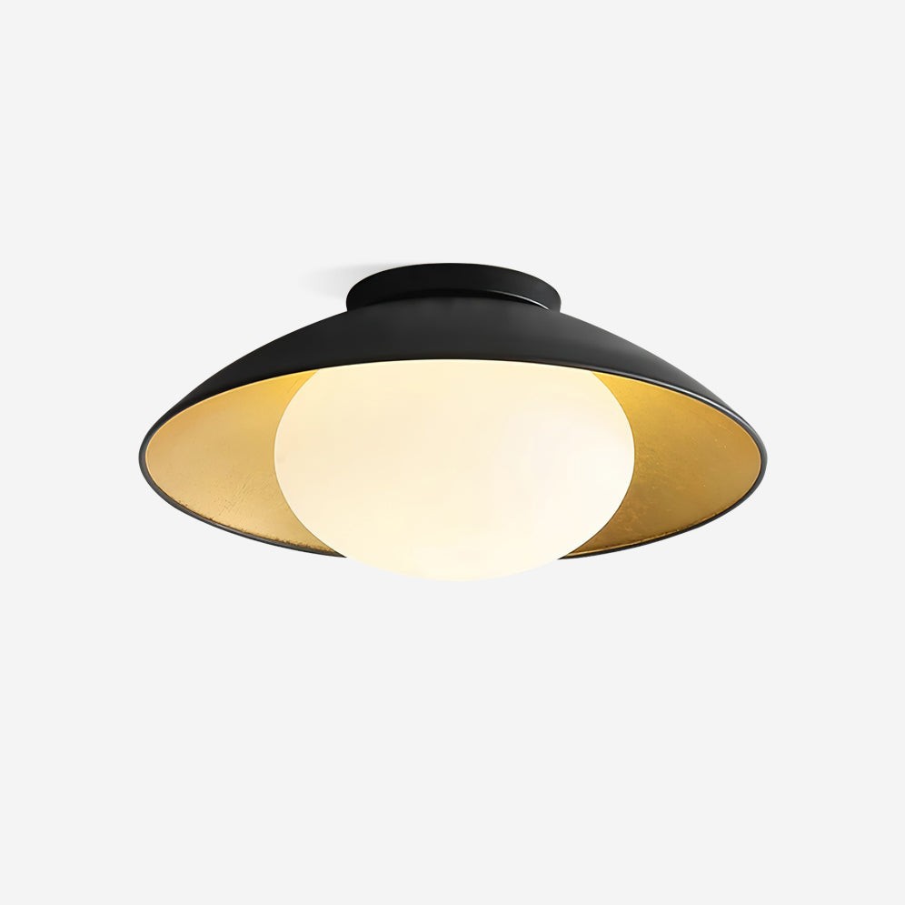 French Retro Flying Saucer Bowl Ceiling Light K502