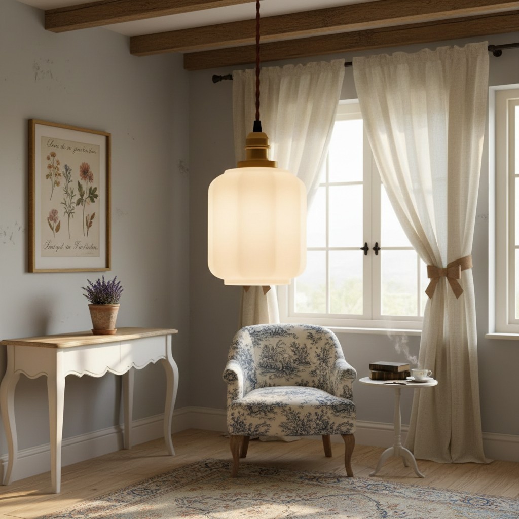 Glassora Creative Glass Lantern Pendant Lamp - Stylish Hanging Light for Kitchen or Bedroom K2228