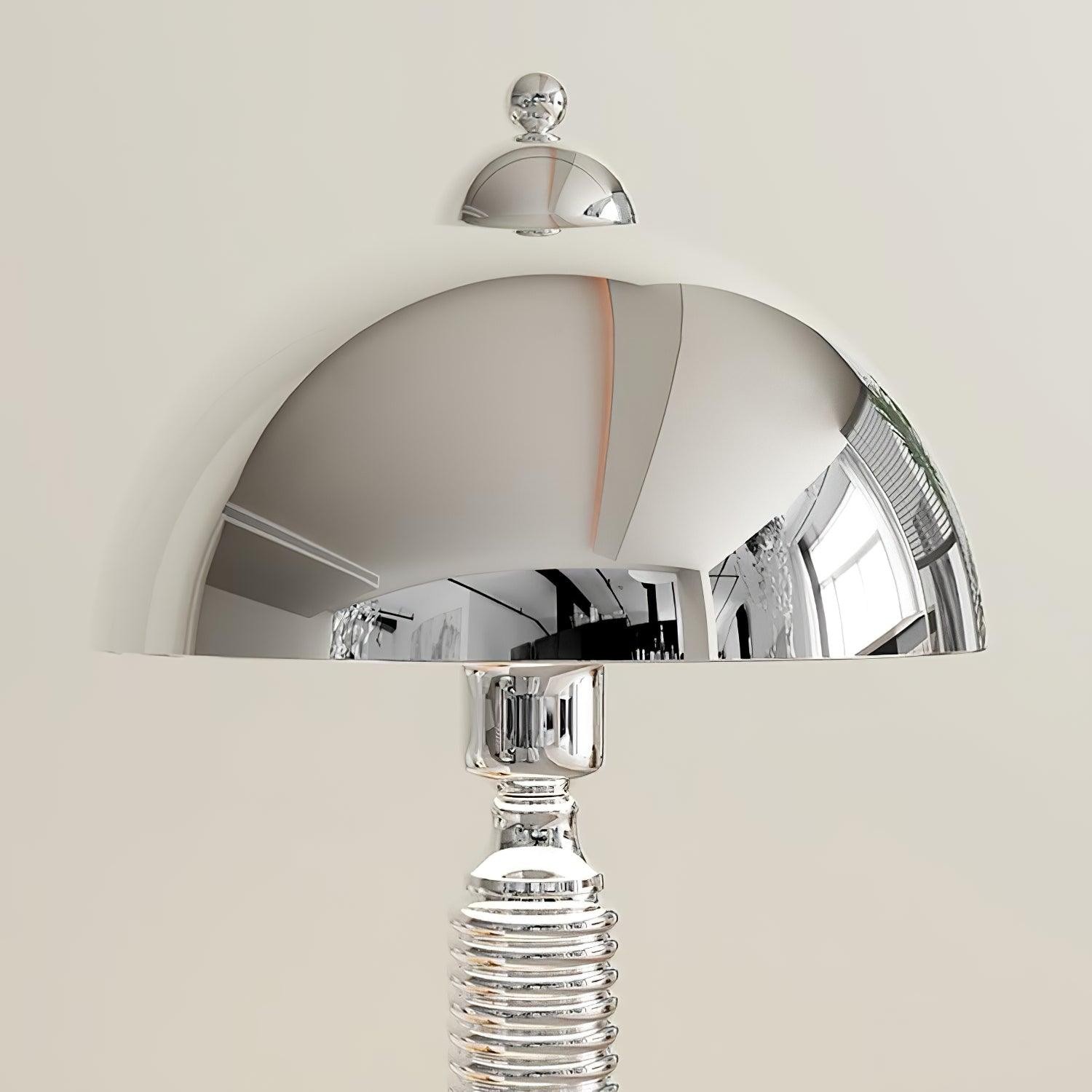 Nordic Iron Round Shade Pleated Base Table Lamp K494
