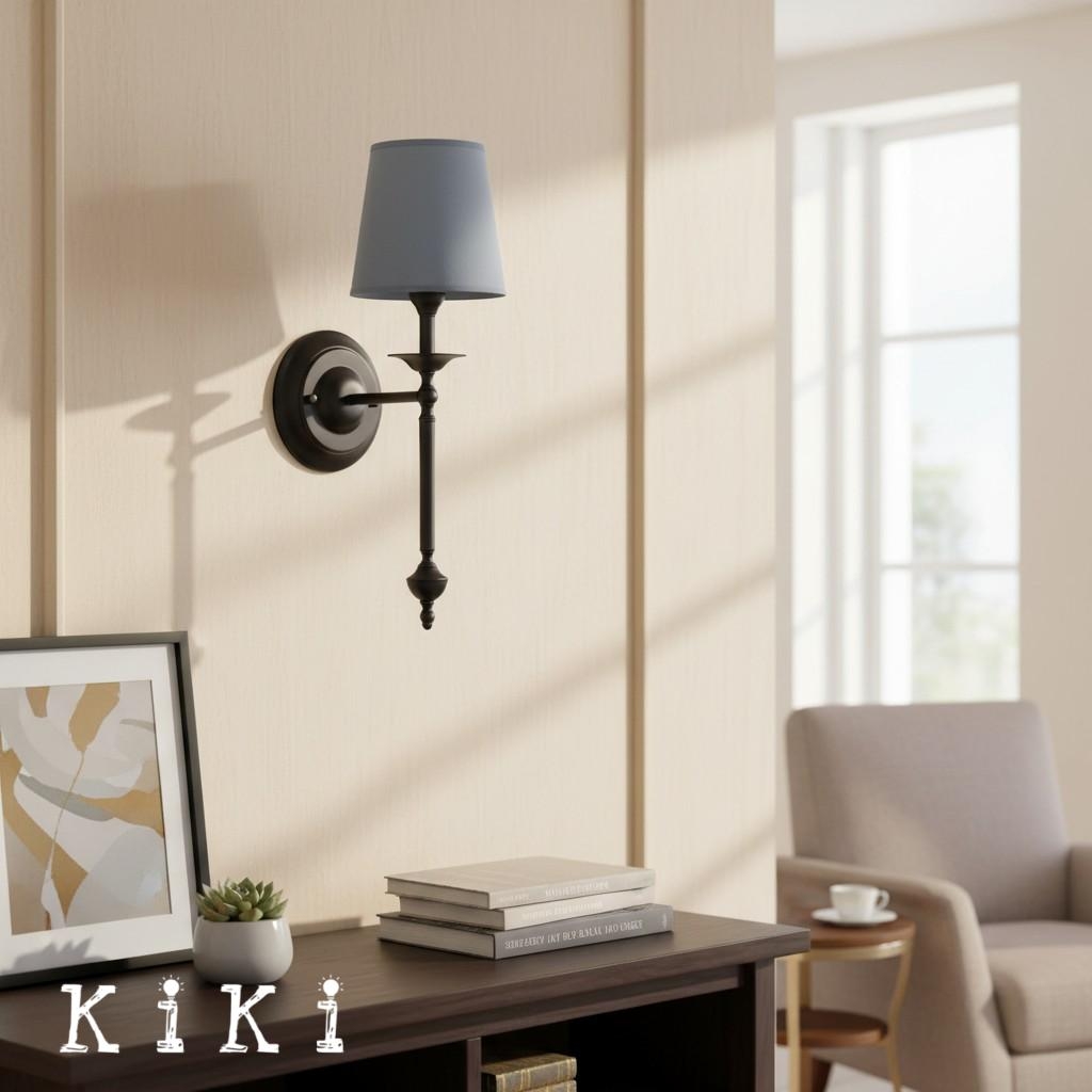 Arcuma Fabric Wall Sconce - Modern Copper Wall Light for Hallway K2353