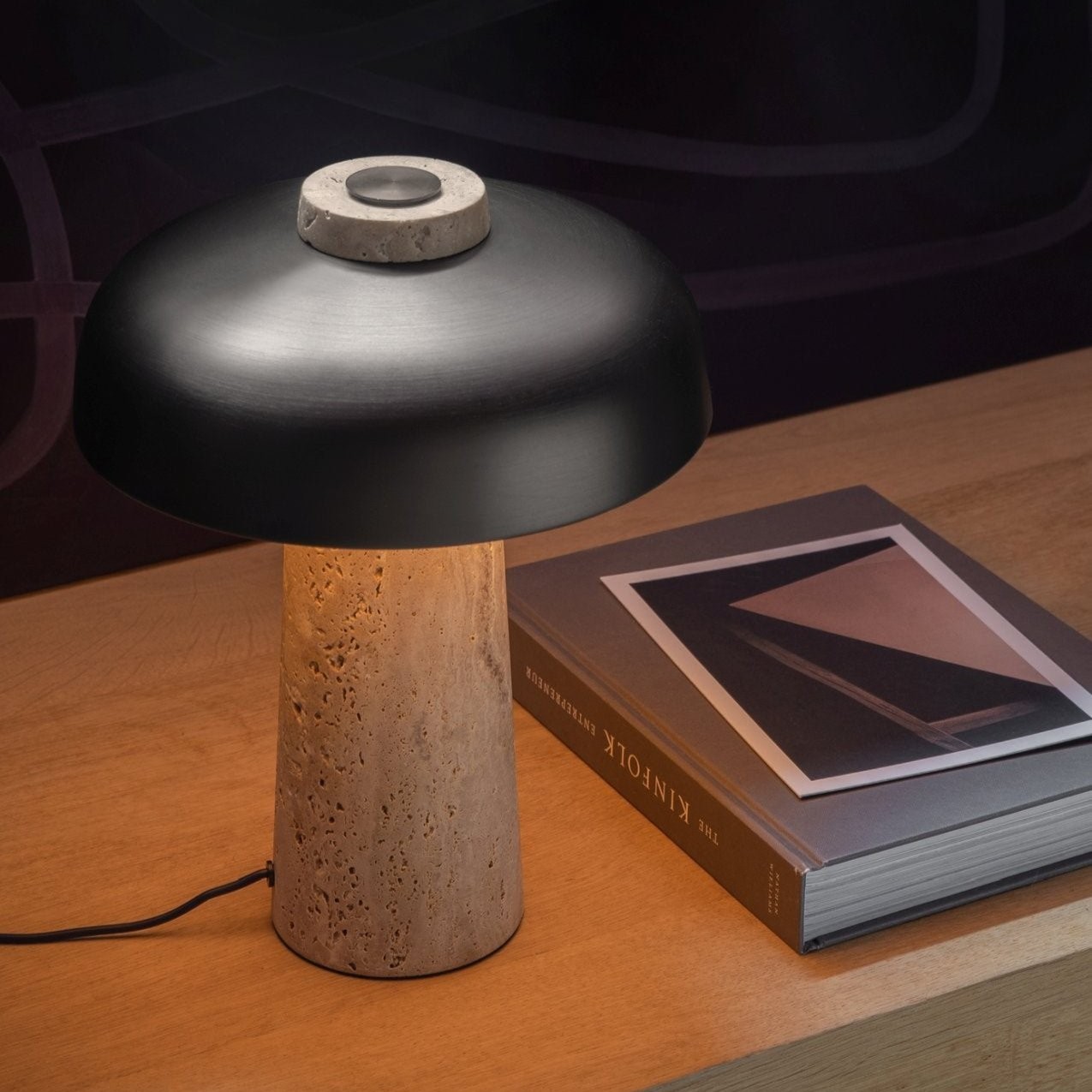 Metal Mushroom Natural Texture Table Lamp K689