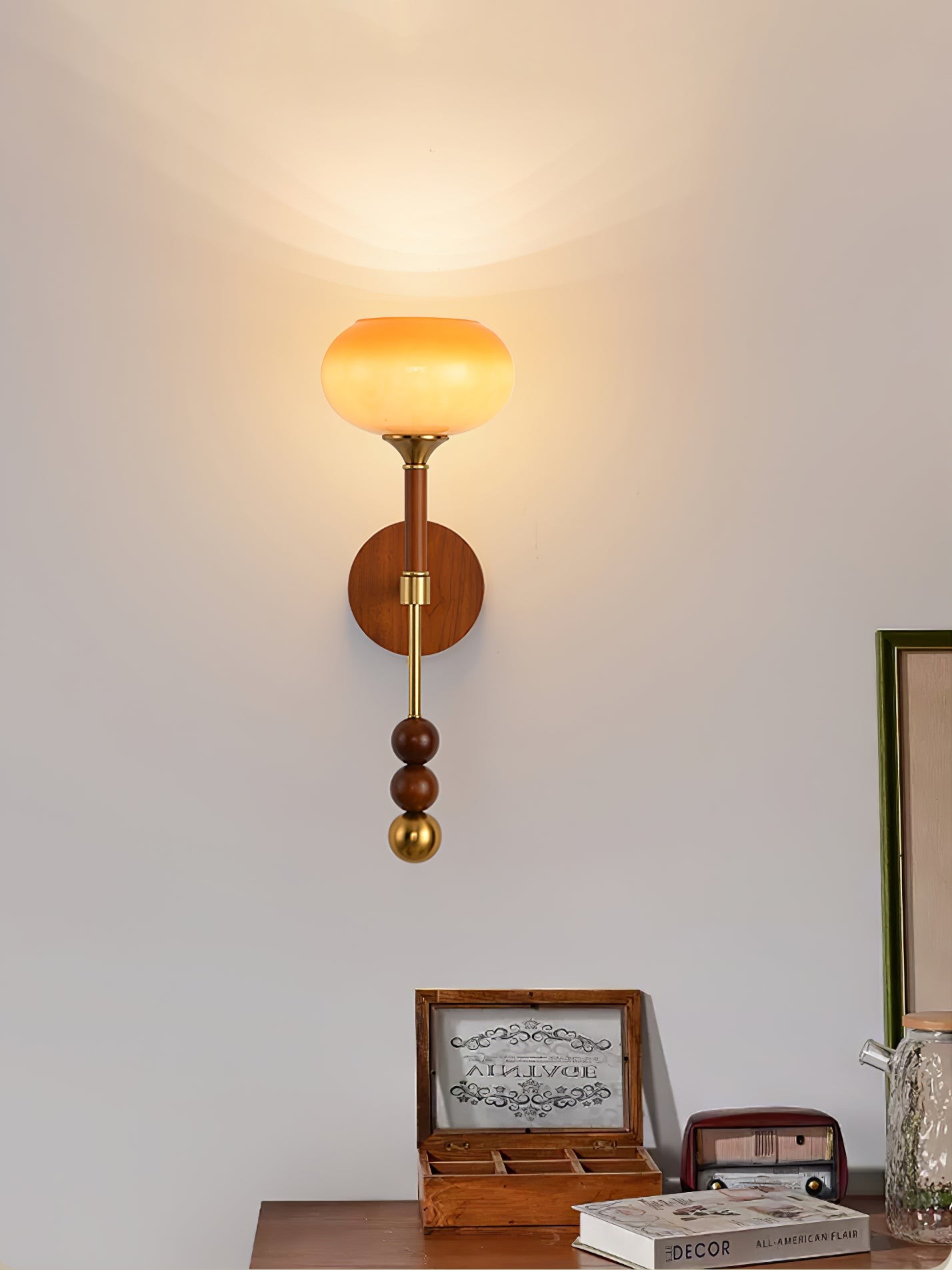 Retro Solid Wood Series Wall Lamp K638