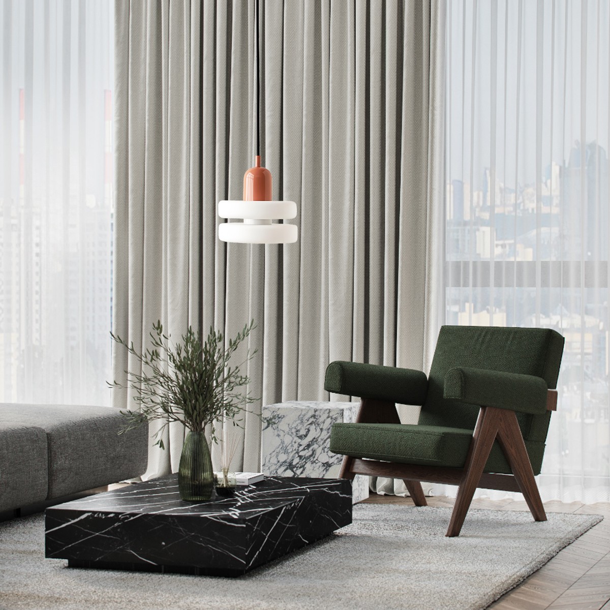 Double Puck Pendant Lamp