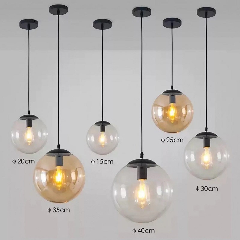 Glass Ball Pendant Light