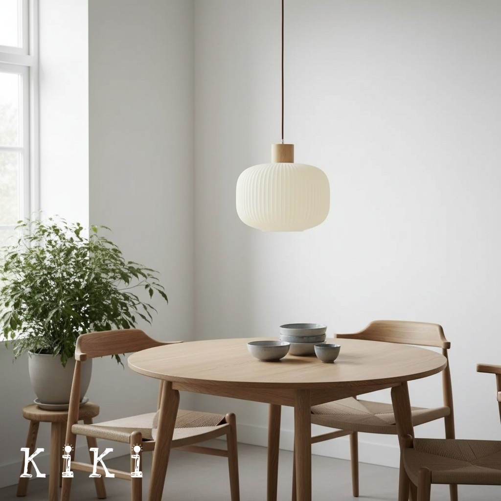 Opalyn Minimalist Opal Glass Pendant Light - Elegant Stripe Pendant Lamp for Modern Interiors K2246