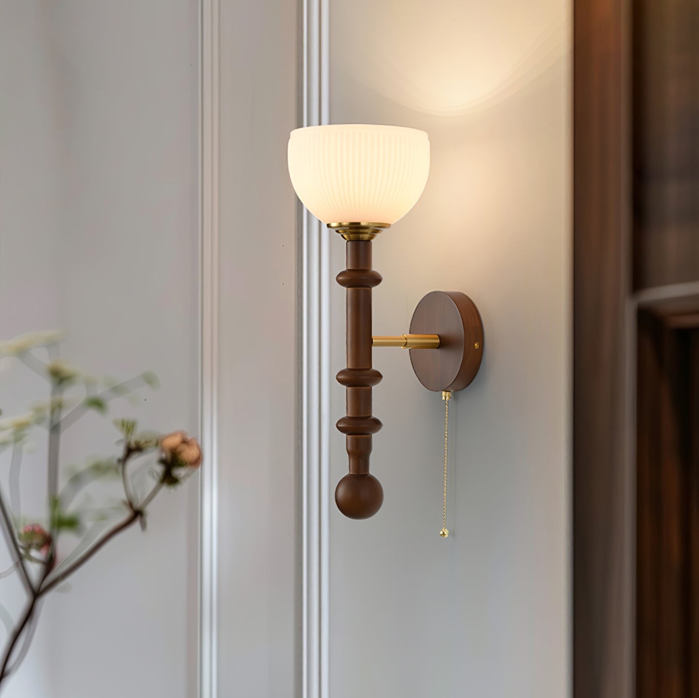 Retro Solid Wood Series Wall Lamp K638