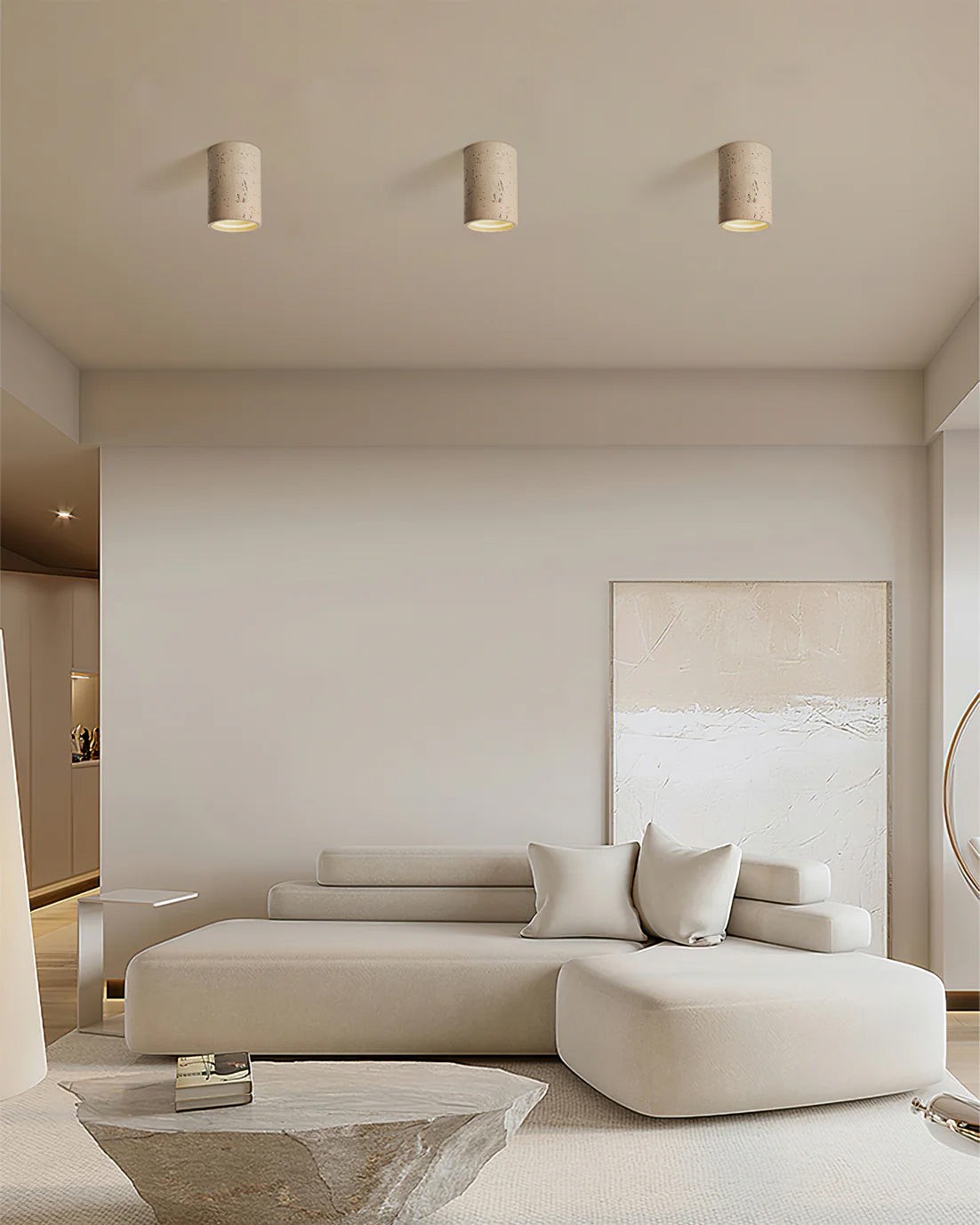 Modern Wabi-Sabi Cylindrical Ceiling Lamp K297