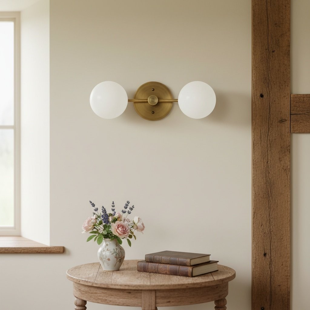 Glorica Glass Vanity Light - Modern Brass Wall Sconce for Bathroom Style K1449