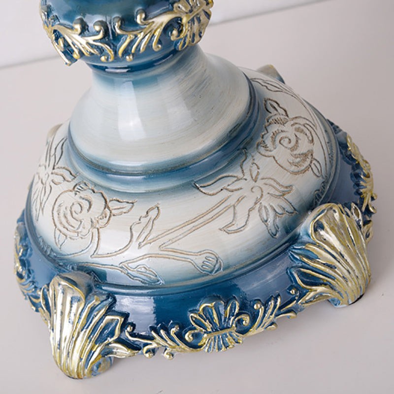 Carved Vase Base Floral Lampshade Table Lamp K711