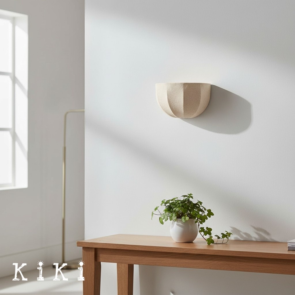 Loomis Elegant Linen Wall Sconce - Art Deco Inspired Wall Light for Living Room Bedroom K2212