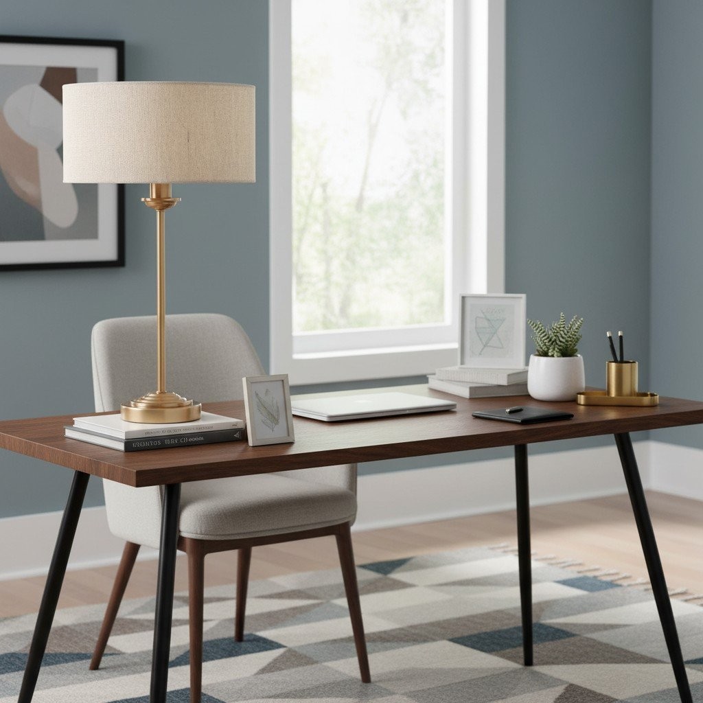 Tela 1‑Light and 3‑Light Table Lamp - Modern Linen & Metal for Living Room K1814