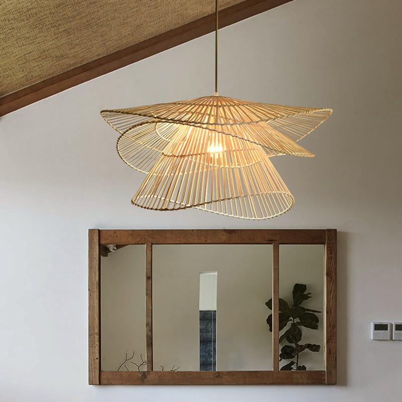 Rustic Wooden Pendant Light