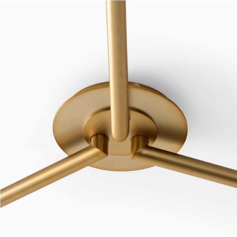 Elorina 3-Light Flush Mount Glass/Metal Ceiling Light - A Stylish Fixture for Modern Spaces K1292