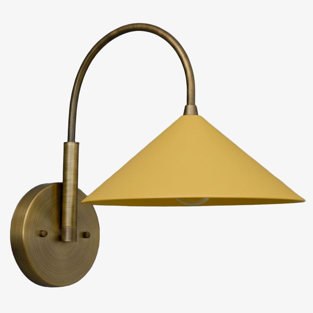 Curva Curved Metal Wall Sconce - Elegant Vintage Wall Lamp for Bedroom K1532