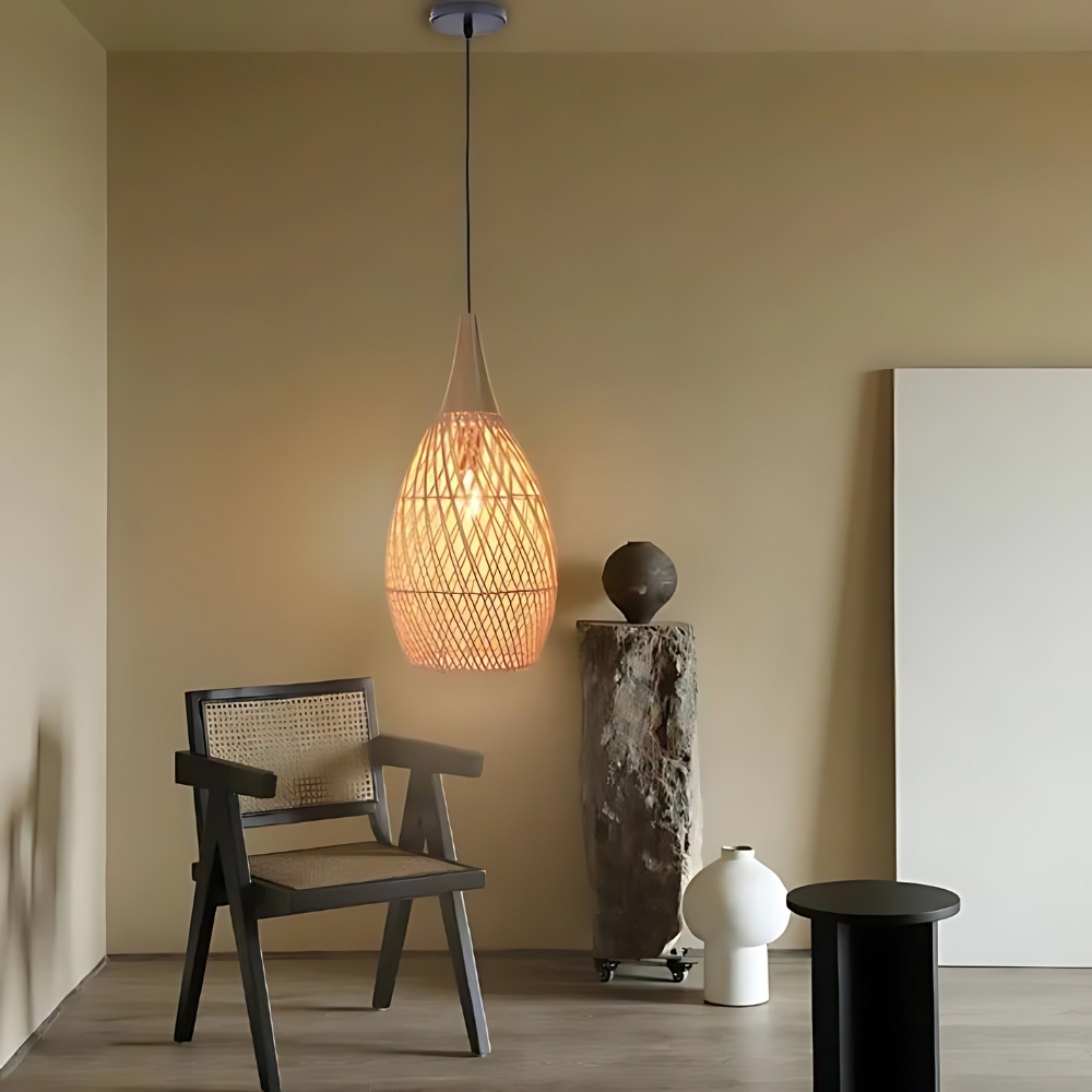 Handmade Rattan Tapestry Pendant Light D839